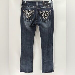 Miss me buckle embroidered Y2K 2000s 90s bootcut blue jeans size 29x3.5 long